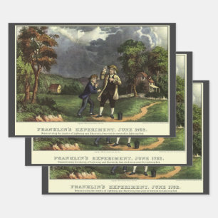 Benjamin Franklins Blitz- und Kiteverfahren Geschenkpapier Set