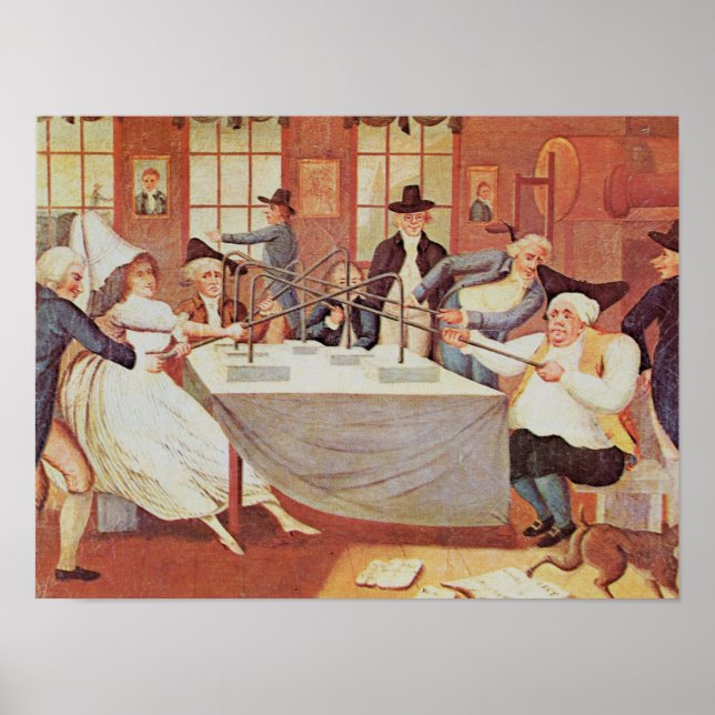 Benjamin Franklins Experimente mit Elektrizität Poster (Vorne)