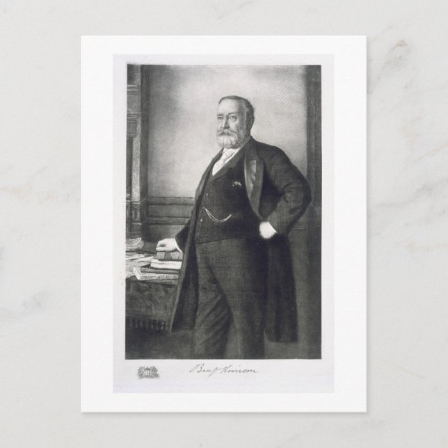 Benjamin Harrison (1833-1901), 23. Präsident Postkarte (Vorderseite)