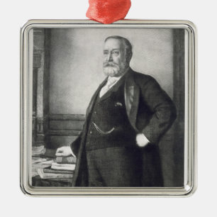 Benjamin Harrison (1833-1901), 23. Präsident von  Silbernes Ornament