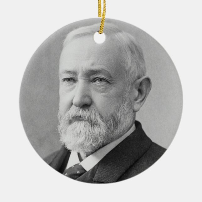 Benjamin Harrison 23. Präsident Keramik Ornament (Vorne)