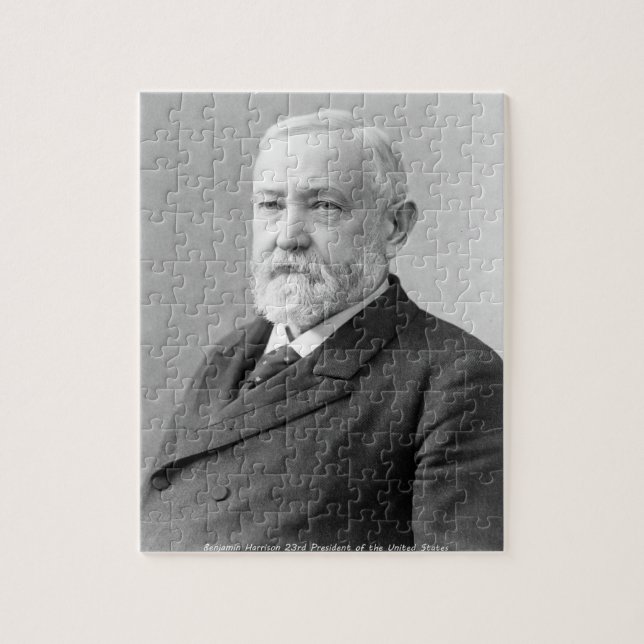 Benjamin Harrison 23. Präsident von Amerika. Puzzle (Vertikal)