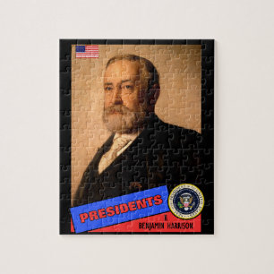 Benjamin Harrison Baseballkarte Puzzle