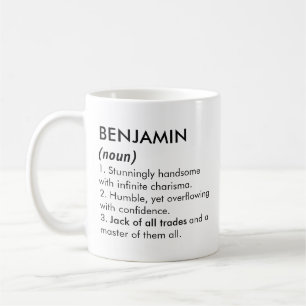 Benjamin Name, Bearbeitbarer Name, Benutzerdefinie Kaffeetasse
