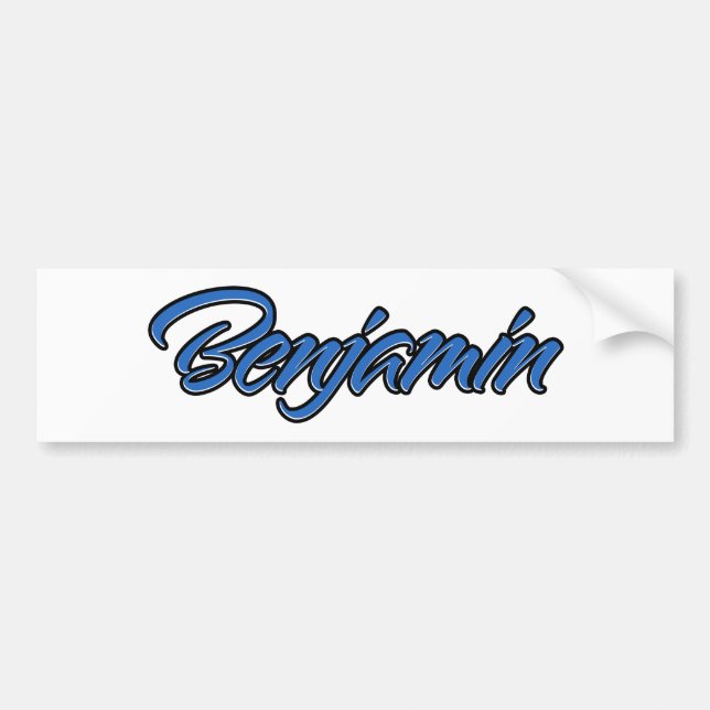 Benjamin Name blue Aufkleber Sticker Autoaufkleber (Vorne)