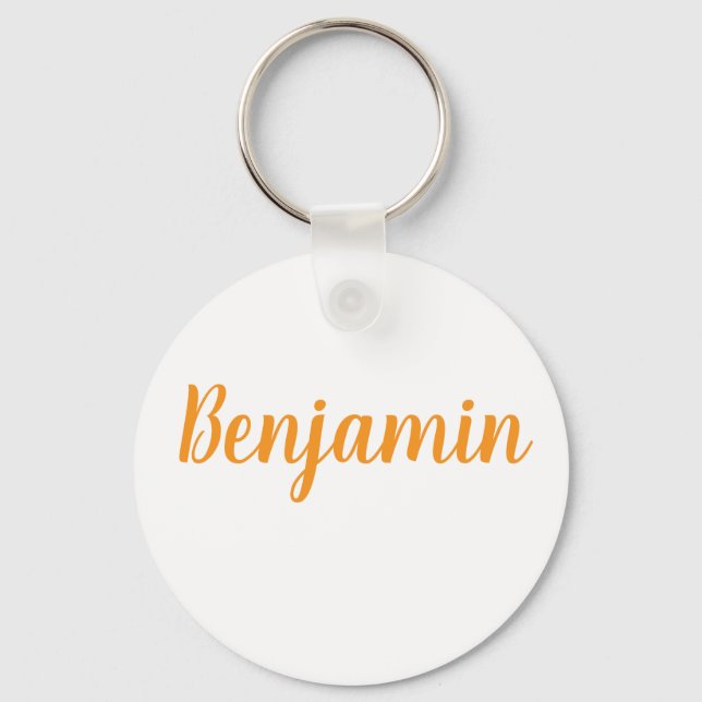 Benjamin name Metal ring keychain Schlüsselanhänger (Vorderseite)