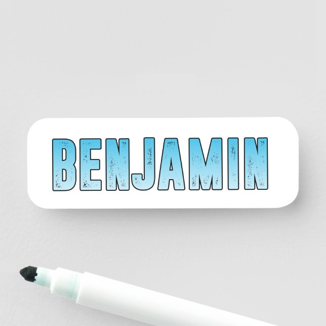 Benjamin Name Namensschild (Beispiel)