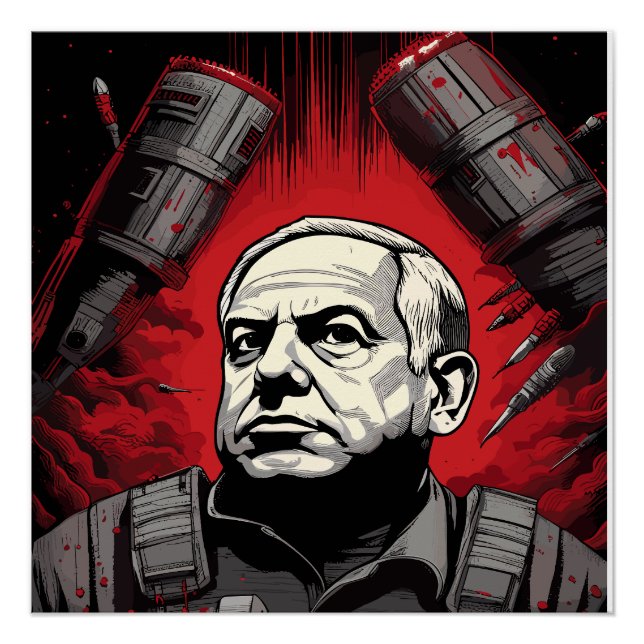 Benjamin Netanyahu Poster (Vorderseite)