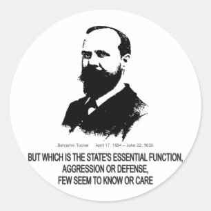 Benjamin Tucker Runder Aufkleber