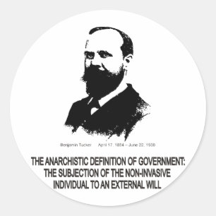 Benjamin Tucker Runder Aufkleber