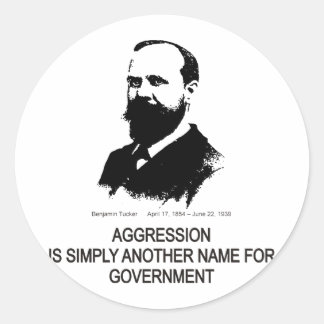 Benjamin Tucker Runder Aufkleber