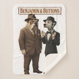 Benjamin und Buttons Detektiv-Duo-Fleece-Decke Sherpadecke