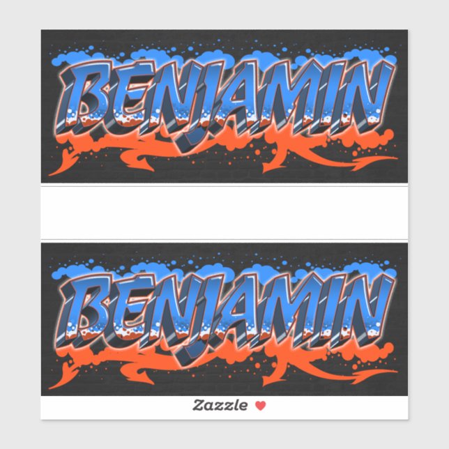 Benjamin Vorname Name Graffiti Aufkleber Sticker (Blatt)