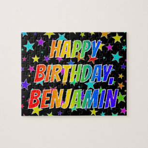 "BENJAMIN" Vorname, Spaß "GLÜCKLICHER GEBURTSTAG" Puzzle