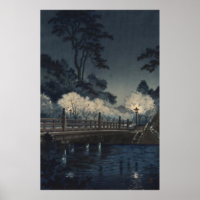 Benkei-Brücke 1933 von Tsuchiya Koitsu Poster (Vorne)