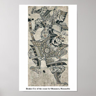 Benkei Cry vom Kran von Okumura, Masanobu Poster