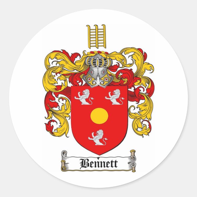 BENNETT-FAMILIENWAPPEN - BEGLEITENDER WETTBEWERB RUNDER AUFKLEBER (Vorderseite)