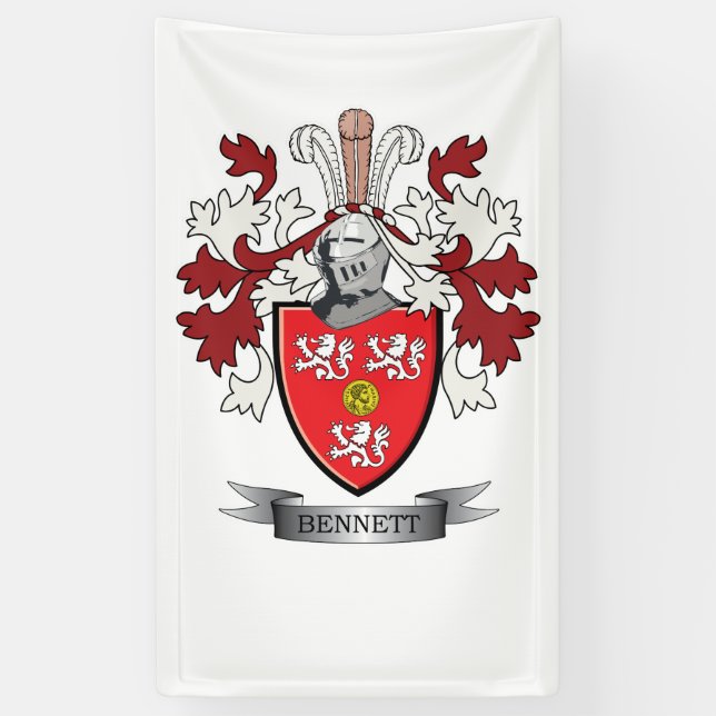 Bennett-Familienwappen-Wappen Banner (Vertikal)