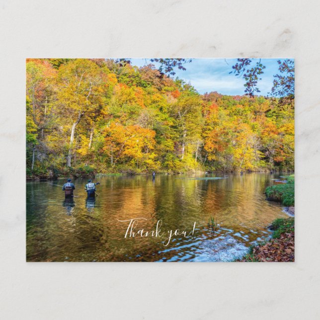 Bennett Herbstfischerei Danke Postcard Postkarte (Vorderseite)