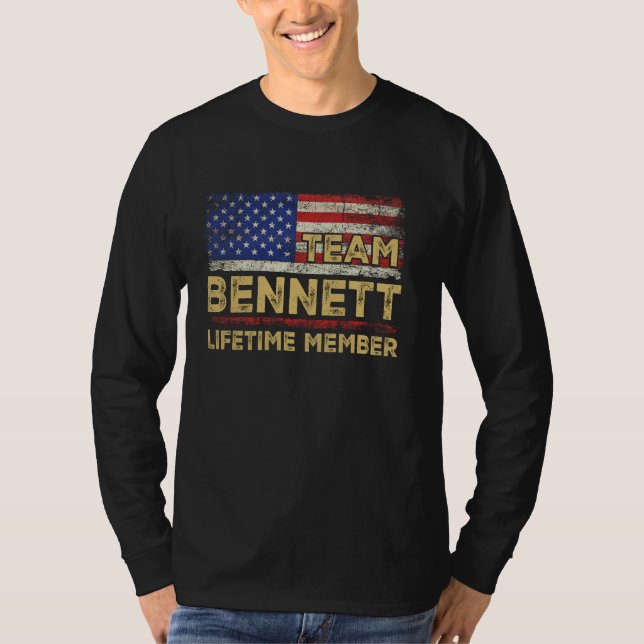 Bennett Nachname Shirt Team Bennett Lifetime Memb (Vorderseite)
