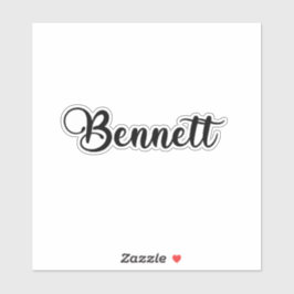 Bennett Name - Handgeschriebene Kalligrafie Aufkleber