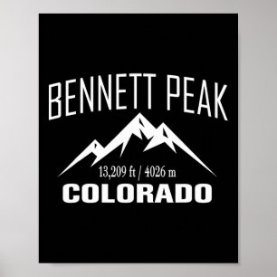 Bennett Peak Colorado Klettergipfel Club Outdoor Poster