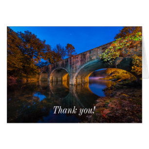 Bennett Spring Bridge Twilight Danke Karte