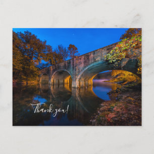 Bennett Spring Bridge Twilight Danke Postcard Postkarte