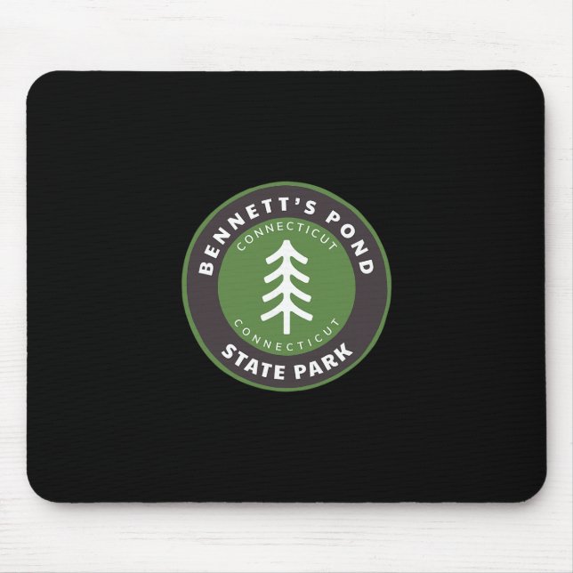 Bennett's Pond State Park Connecticut Ct Baum Abze Mousepad (Vorne)