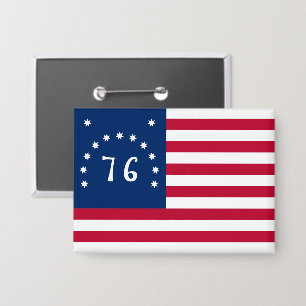 Benningtons Banner: Die 76 amerikanische Schlachtf Button