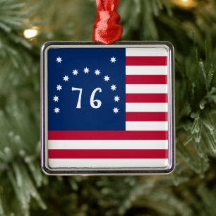 Benningtons Banner: Die 76 amerikanische Schlachtf Ornament Aus Metall