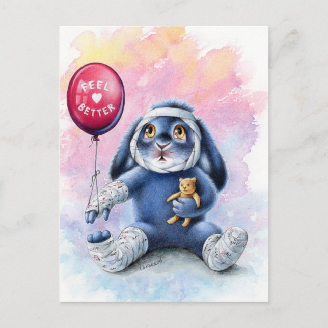 Benny Blue - Feel Better Postcard Postkarte (Vorderseite)