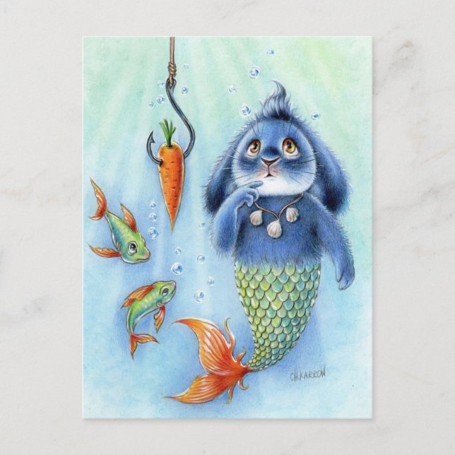 Benny Blue - Merbunny Postkarte (Vorderseite)