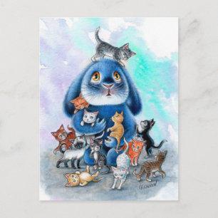 Benny Blue - Postkarte für Catsitting