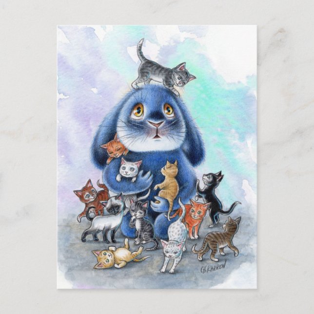 Benny Blue - Postkarte für Catsitting (Vorderseite)