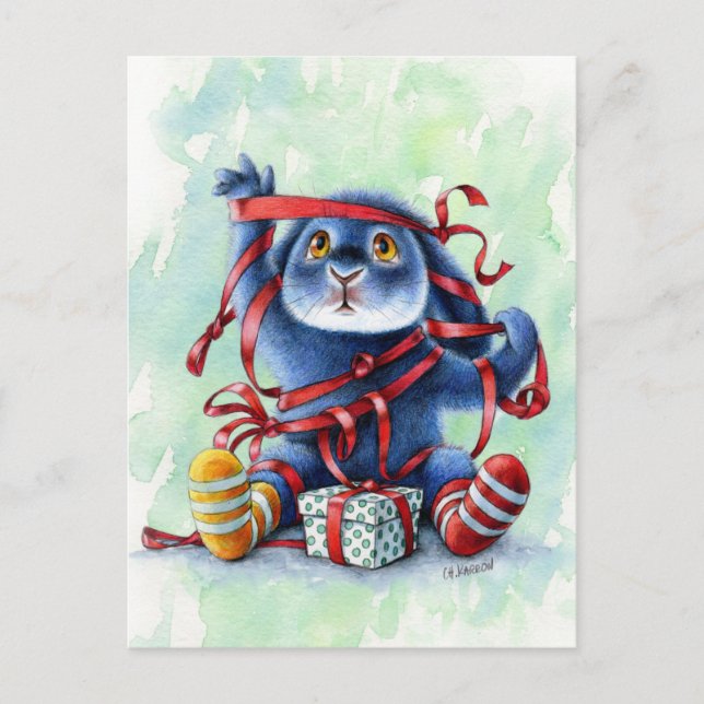 Benny Blue - verworrene Postkarte (Vorderseite)