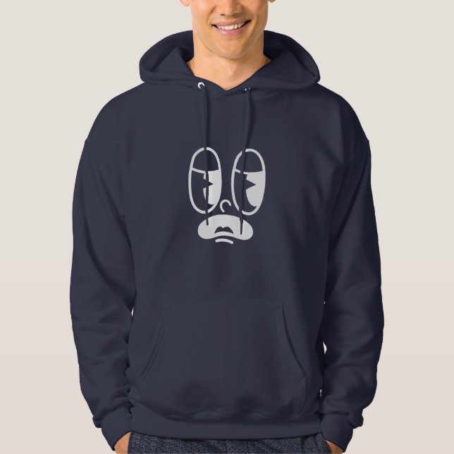 Benommener Glitch-Gesicht Hoodie (Vorderseite)