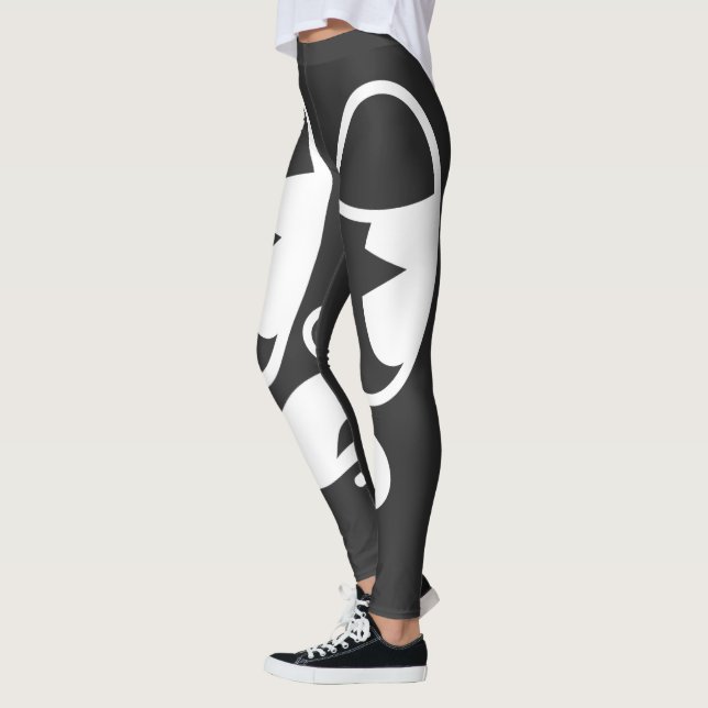 Benommener Glitch-Gesicht Leggings (Links)