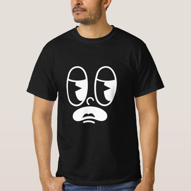 Benommener Glitch-Gesicht T-Shirt (Vorderseite)