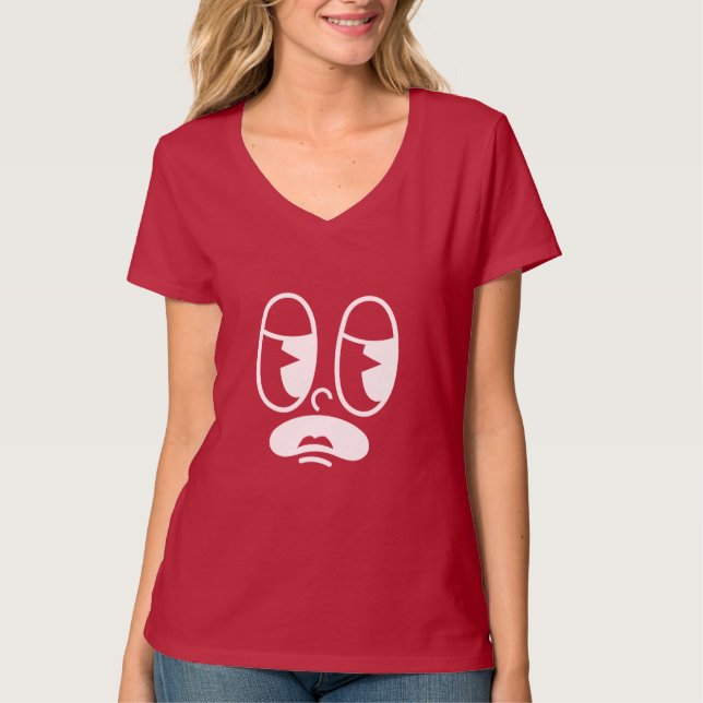 Benommener Glitch-Gesicht T-Shirt (Vorderseite)