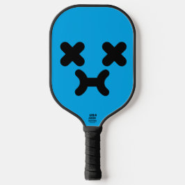 Benommenes Schmollendes Gesicht Blau Pickleball Schläger