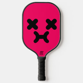 Benommenes Schmollendes Gesicht Pink Pickleball Schläger
