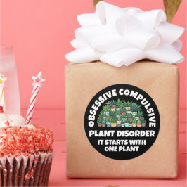 Benommenheit Zwangsstörung der Pflanze Runder Aufkleber