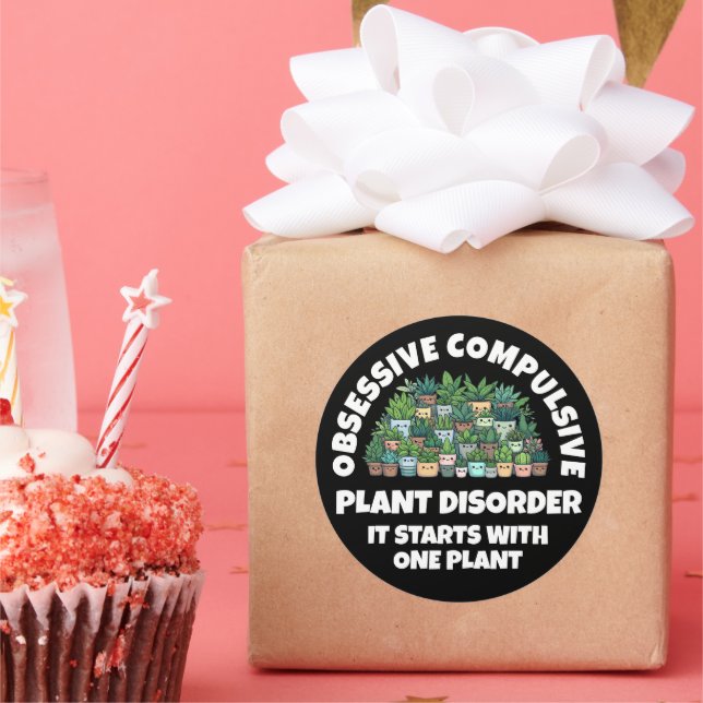 Benommenheit Zwangsstörung der Pflanze Runder Aufkleber (Party)