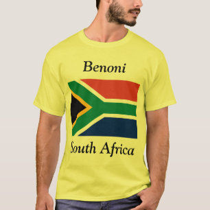 Benoni, Südafrika mit südafrikanischer Flagge T-Shirt
