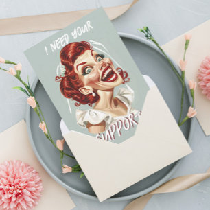 Benötigen Sie Ihren Support Funny Bridesmaid Vorsc Save The Date