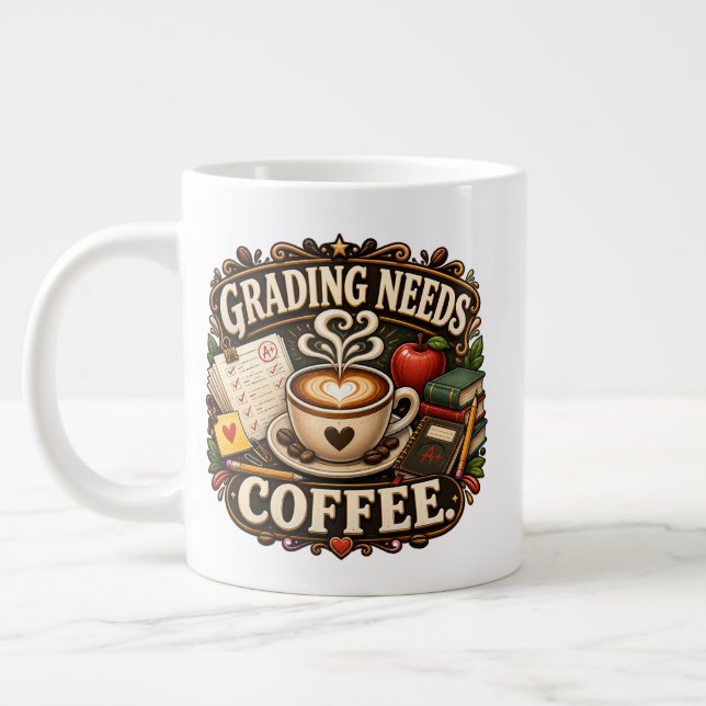Benotung braucht Kaffee Lehrer Tasse (Links)