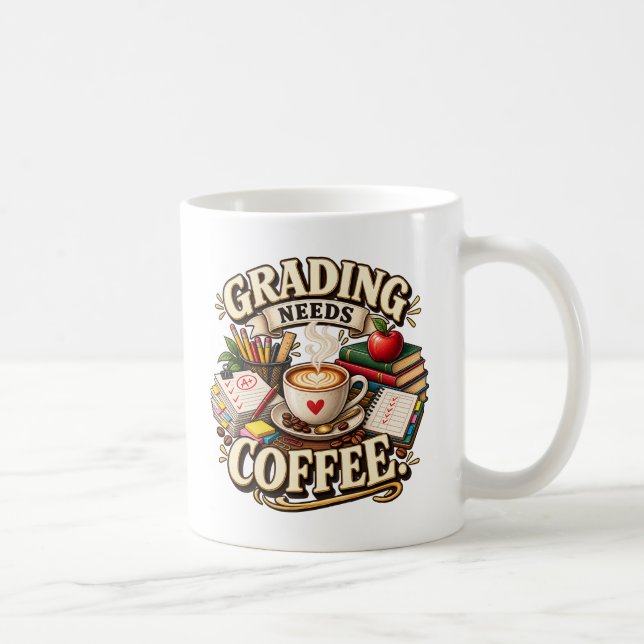 Benotung braucht Kaffee Lehrer Tasse (Rechts)
