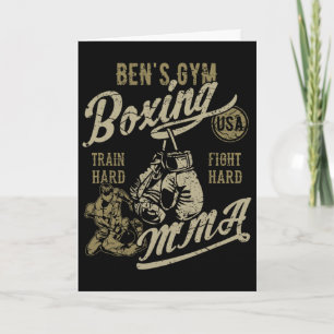 Ben's Gym Boxen Mma Retro-Design für den Namen Ben Karte
