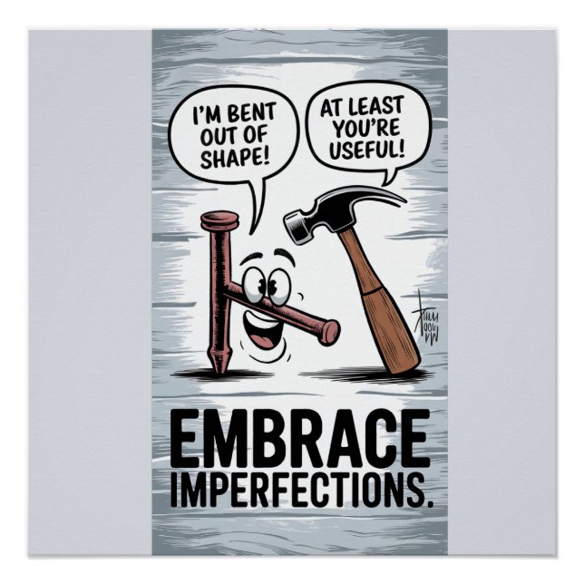 "Bent but Nützful" Tool Spaß Workshop Motivation Poster (Vorderseite)